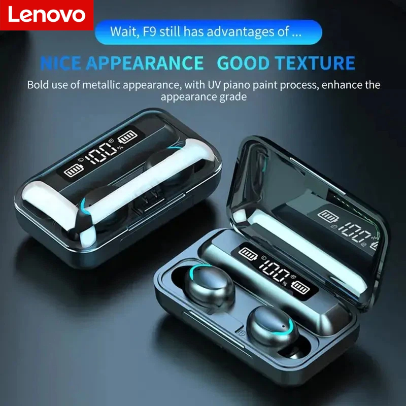 Earphones - Écouteurs sans fil Bluetooth Lenovo F9