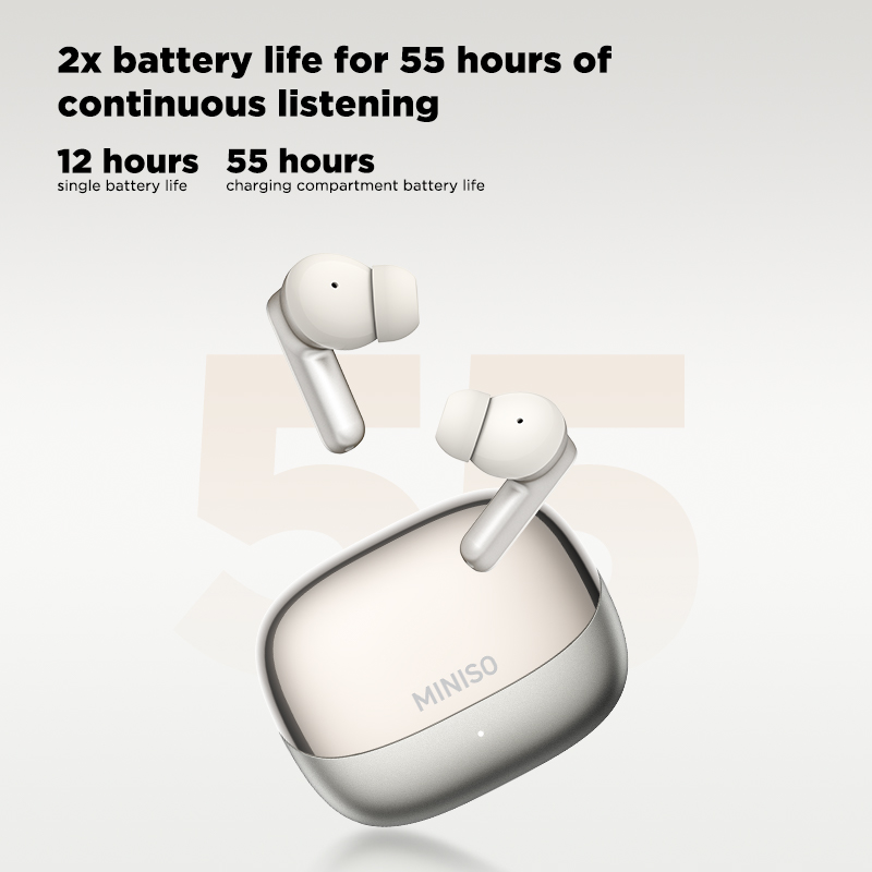 Earphones - Écouteurs Bluetooth MINISO MS106 intra-auriculaires, doux,