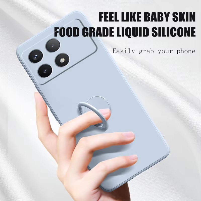 Coque de téléphone avec suppor - Liquid Silicone Magnetic Phone Case avis et prix