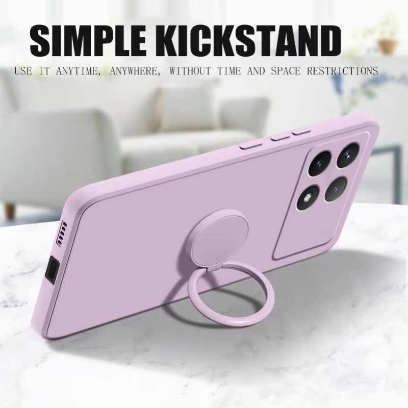 Coque de téléphone avec suppor - Liquid Silicone Magnetic Phone Case avis et prix