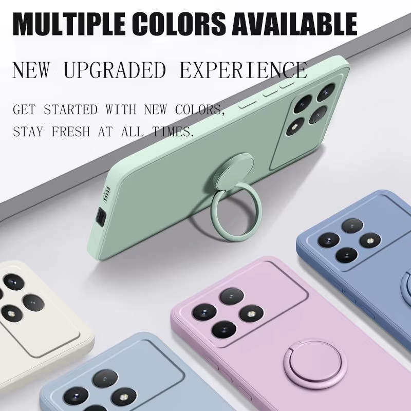 Coque de téléphone avec suppor - Liquid Silicone Magnetic Phone Case avis et prix