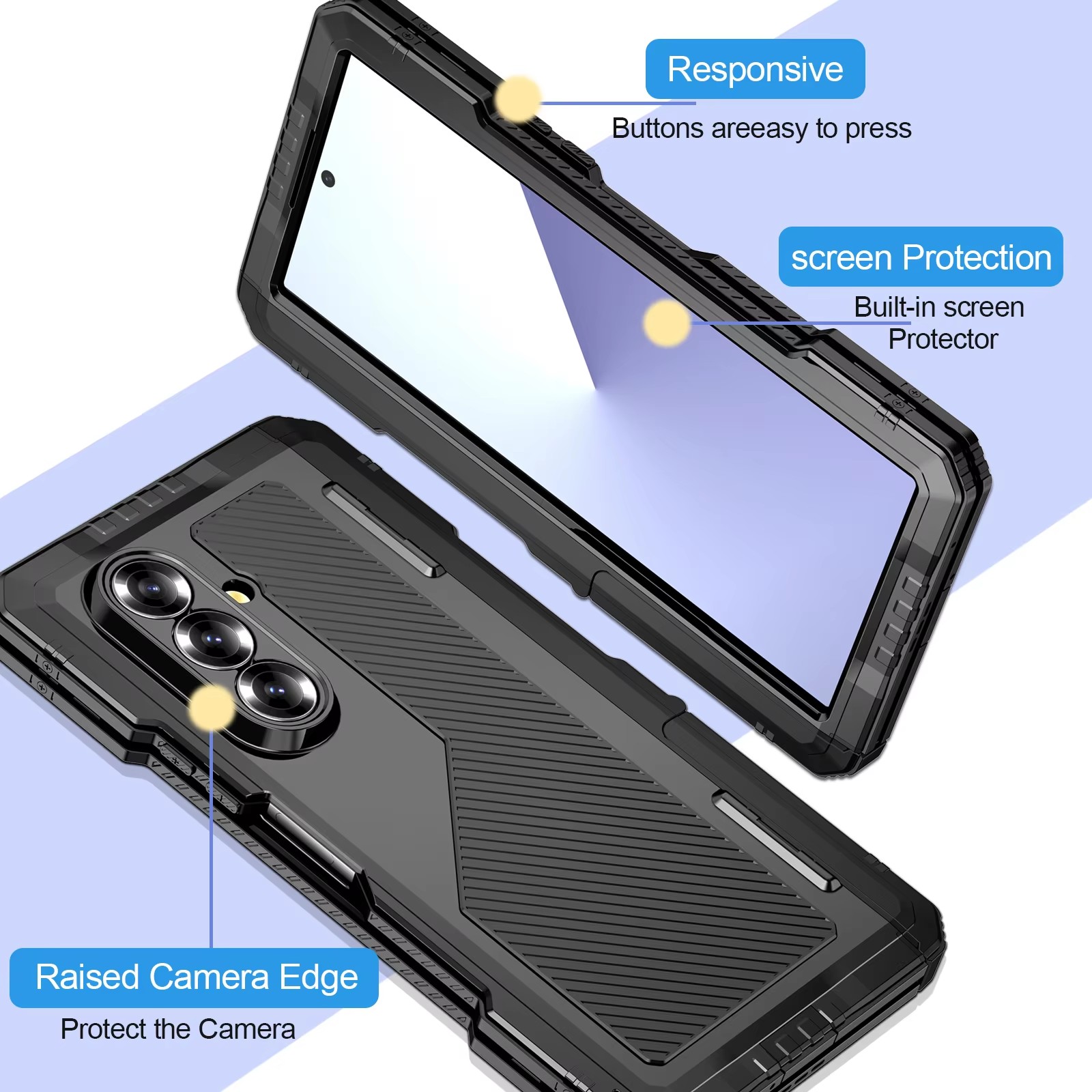 Pour Saumsung Z Fold 7 6 5 4 m - Heavy Duty 360 Full Body Protective Case avis et prix